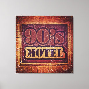 Vintage 90:s motel nr 2 - arbetsyta med omformad k canvastryck