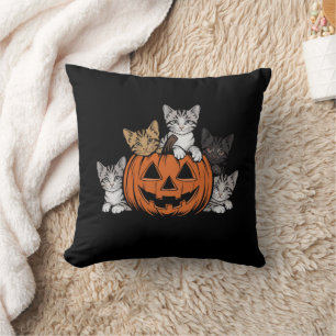 Vintage 90-tal Katt Halloween Retro Skräckig Säson Kudde