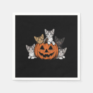 Vintage 90-tal Katt Halloween Retro Skräckig Säson Pappersservett