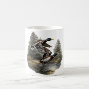Vintage 90-tal Mallard Ankor Rustik Cabincore Kaffemugg