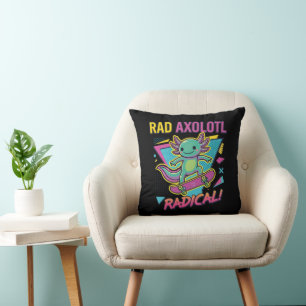 Vintage 90-tal stil Axolotl Skateboard Rad neon Kudde