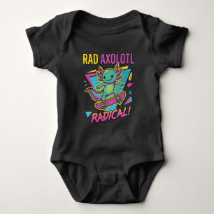 Vintage 90-tal stil Axolotl Skateboard Rad neon T Shirt