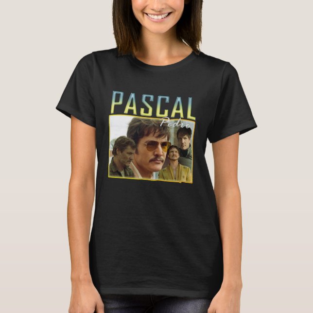 Vintage 90-talet Pedro Pascal Aesthetic T Shirt (Framsida)