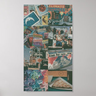 Vintage 90-talets estetiska Poster