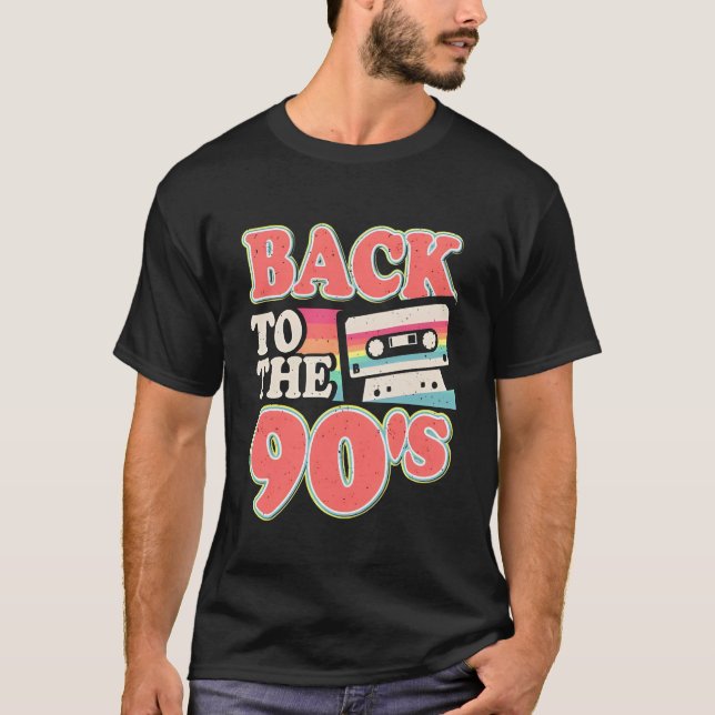 Vintage 90-talskassett Retro Stil T Shirt (Framsida)