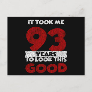 Vintage 93 år gammal rolig 93-årspresent vykort