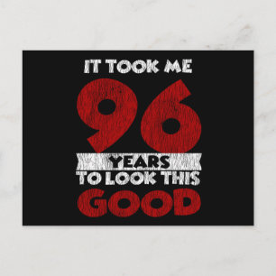 Vintage 96 år gammal rolig 96-årspresent vykort