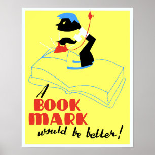 Vintage A bok skulle vara bättre för WPA Poster