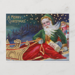 VINTAGE A GOD JUL DESIGN HELG VYKORT