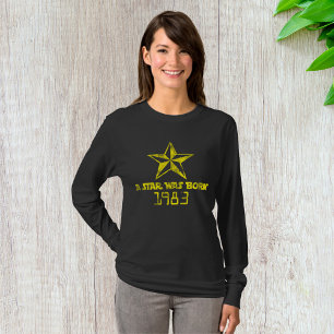 Vintage A Star föddes 1983 Gult Star T Shirt