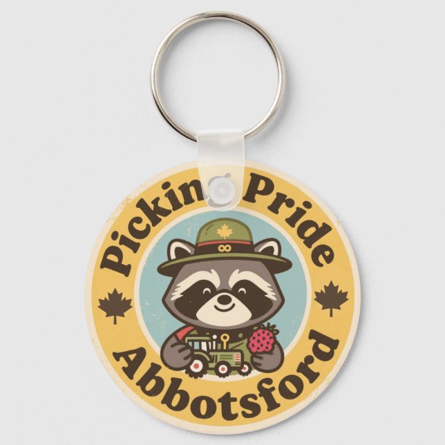 Vintage Abbotsford BC Plockar med stolthet Nyckelring (Framsida)