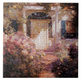 Vintage Abbott Fuller Grave Doorway och Garden Kakelplatta