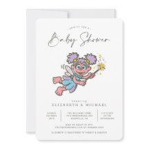 Vintage Abby Cadabby Baby Shower-inbjudan