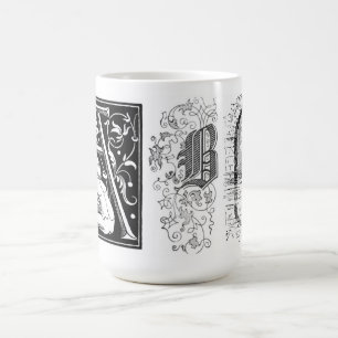 Vintage ABC-anfangsstil Kaffemugg