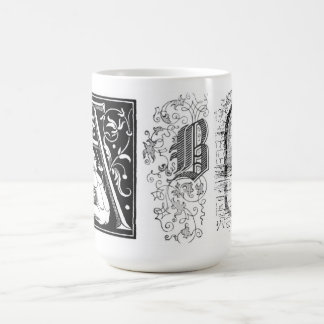 Vintage ABC-anfangsstil Kaffemugg
