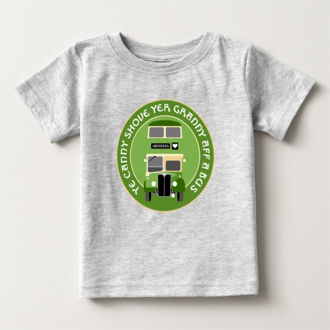 Vintage Aberdeen dubbeldäckare buss Baby T-shirt (Framsida)