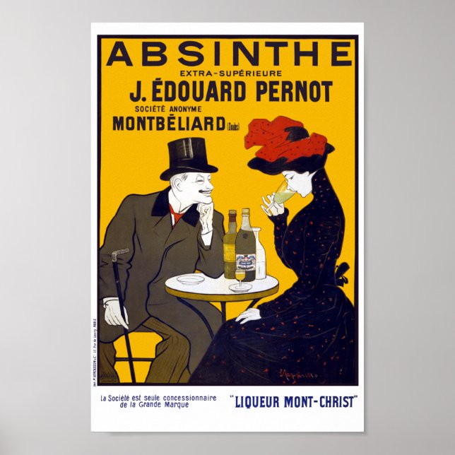 Vintage Absinthe Advertisement Poster (Framsidan)