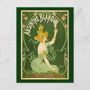 Vintage Absinthe Blanqui Advertisement Vykort