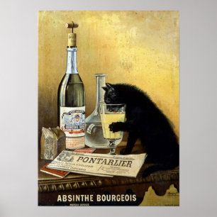 Vintage Absinthe Bourgeois Annons Poster