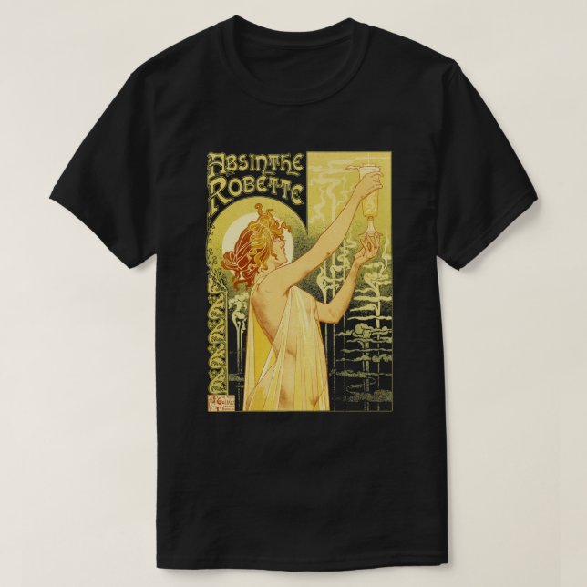 Vintage Absinthe Poster Art Tee (Design framsida)