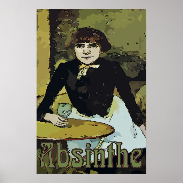 Vintage Absinthe Woman Poster (Framsidan)