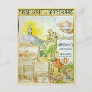 Vintage Absinthes Superieures Vykort