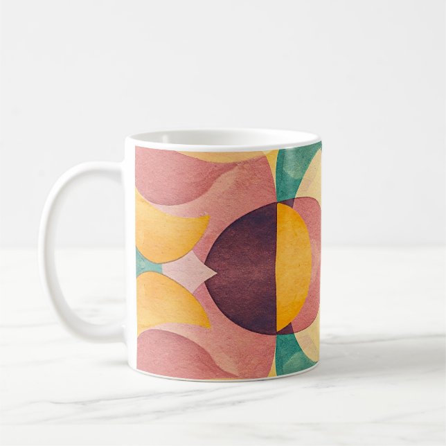 Vintage Abstract Pattern Kaffemugg (Vänster)