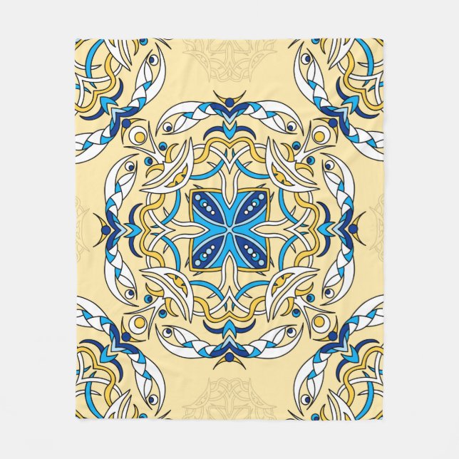 Vintage abstract seamless patchwork pattern. Arabi Fleecefilt (Framsidan)