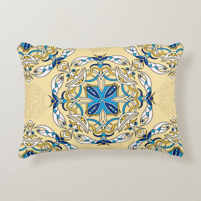 Vintage abstract seamless patchwork pattern. Arabi Prydnadskudde (Framsidan)