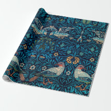 Vintage Abstrakt Blommigt Botanik & Bird Mönster