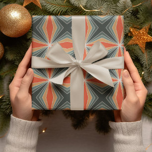 Vintage Abstrakt Färgfull jul Mönster Presentpapper