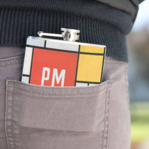 Vintage Abstrakt Komposition av Piet Mondrian Fickplunta
