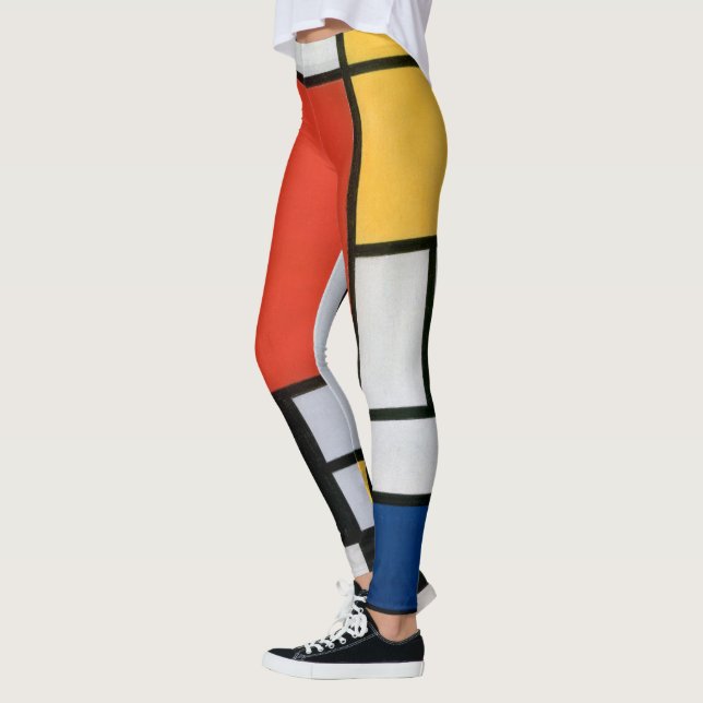 Vintage Abstrakt Komposition av Piet Mondrian Leggings (Vänster)