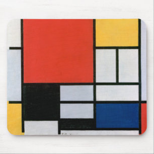 Vintage abstrakt komposition av Piet Mondrian Musmatta