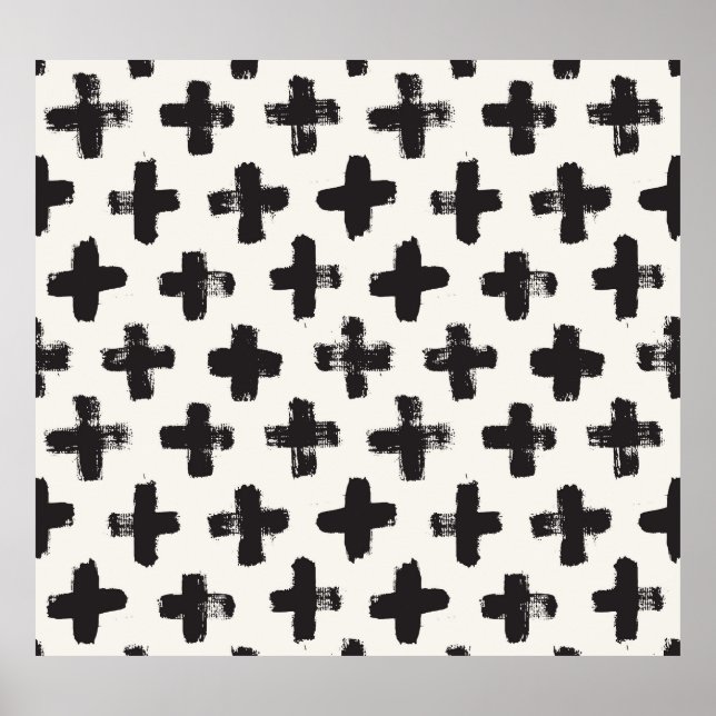 Vintage Abstrakt Penseldrag Bakgrund Poster (Framsidan)