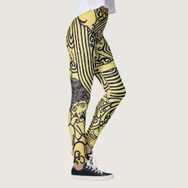 Vintage Abstrakt utformningslager Leggings