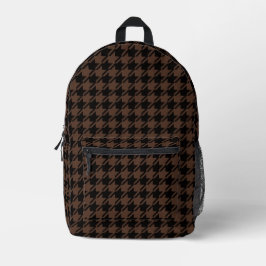 Vintage Academia Black and Brown Houndstooth