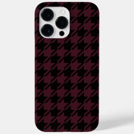 Vintage Academia Black and Mörk Garnet Houndstooth