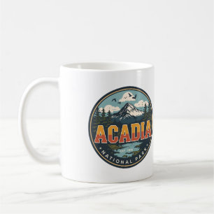 Vintage Acadia National park present utomhus natur Kaffemugg