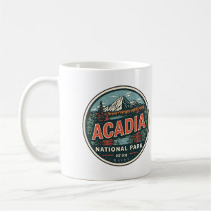 Vintage Acadia National park presentidéer från nat Kaffemugg