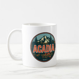 Vintage Acadia National park presentidéer från nat Kaffemugg