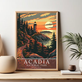 Vintage Acadia National Park – Timeless Landscape Poster