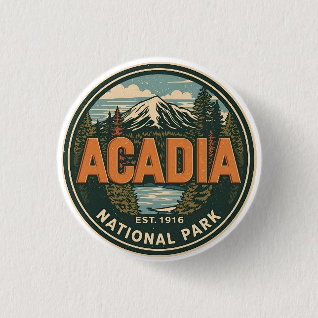 Vintage Acadia National park utomhuspresenter från Knapp (Framsida)