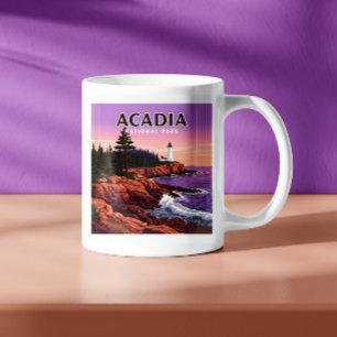 Vintage Acadia nationalpark Kaffemugg