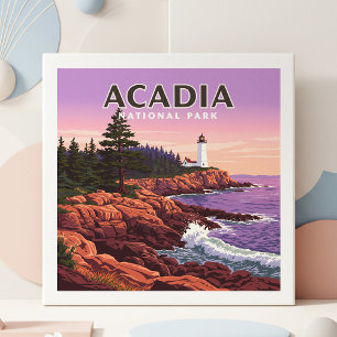 Vintage Acadia nationalpark Kakelplatta