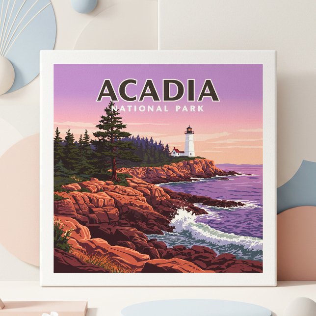 Vintage Acadia nationalpark Kakelplatta (Skapare uppladdad)