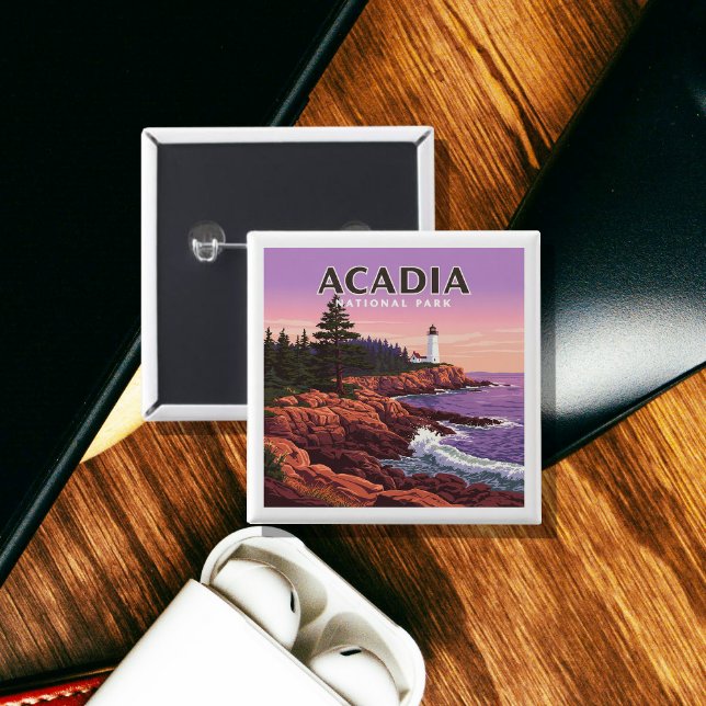 Vintage Acadia nationalpark Knapp (Skapare uppladdad)
