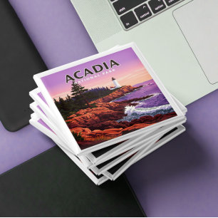 Vintage Acadia nationalpark Magnet