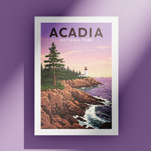 Vintage Acadia nationalpark Vykort