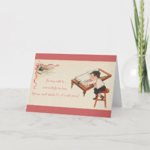 Vintage Accountant Greeting Card Helgkort